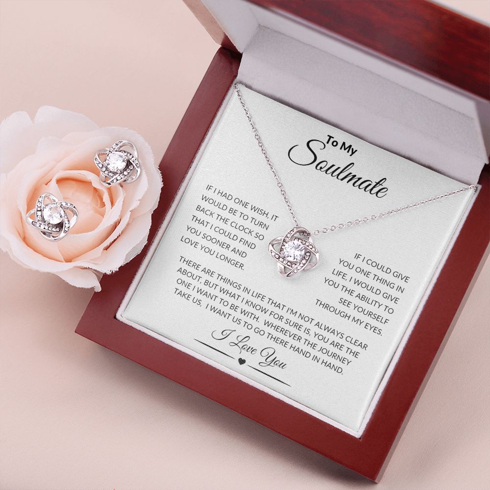 To My Soulmate Love Knot Necklace