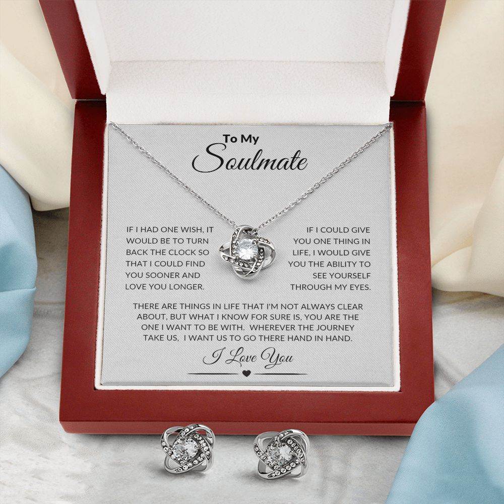 To My Soulmate Love Knot Necklace