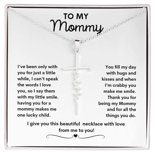 TO MY MOMMY FAITH CROSS NECKLACE