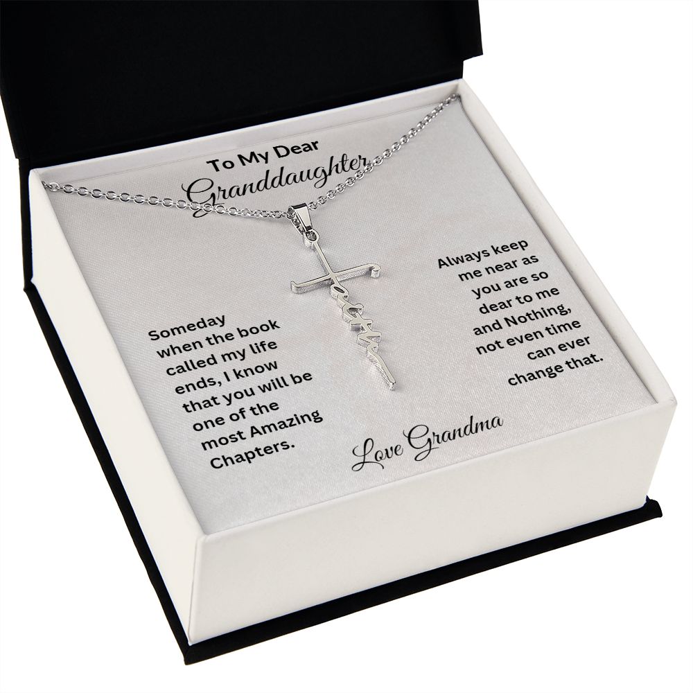 To My Granddaughter Faith Cross Necklace
