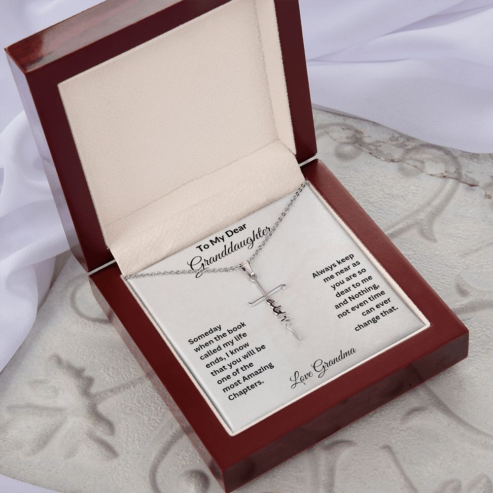 To My Granddaughter Faith Cross Necklace