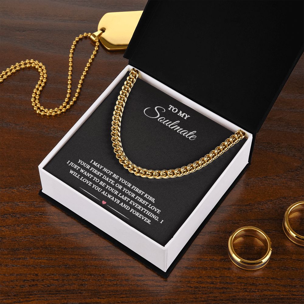 TO MY SOULMATE CUBAN CHAIN NECKLACE