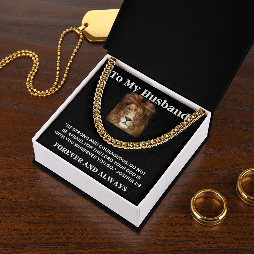 TO MY HUSBAND CUBAN CHAIN NECKLACE