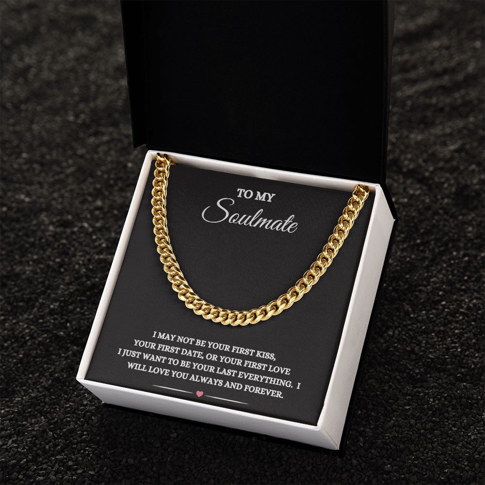 TO MY SOULMATE CUBAN CHAIN NECKLACE