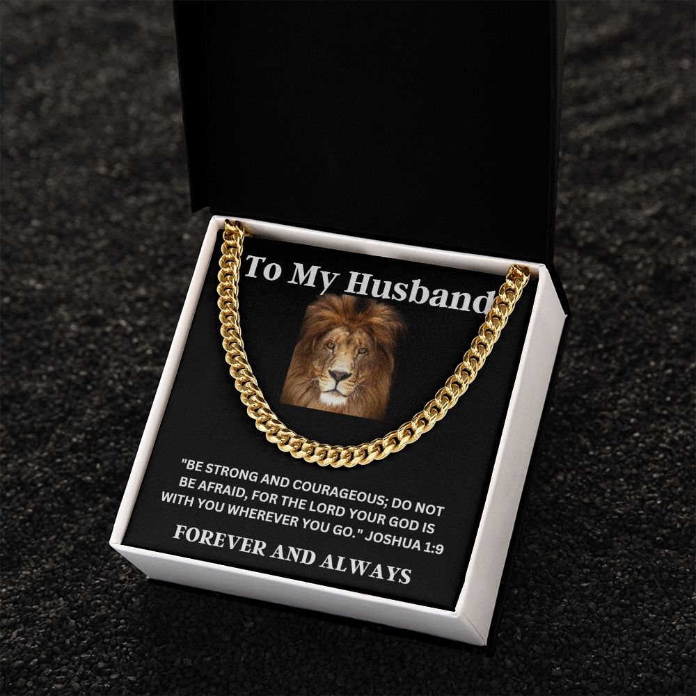TO MY HUSBAND CUBAN CHAIN NECKLACE