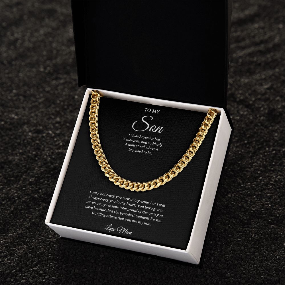 TO MY SON CUBAN CHAIN