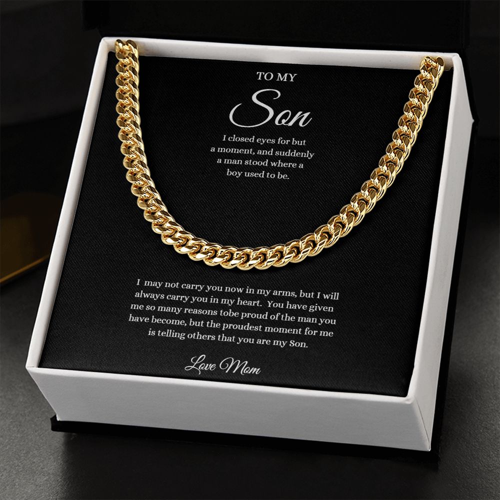 TO MY SON CUBAN CHAIN