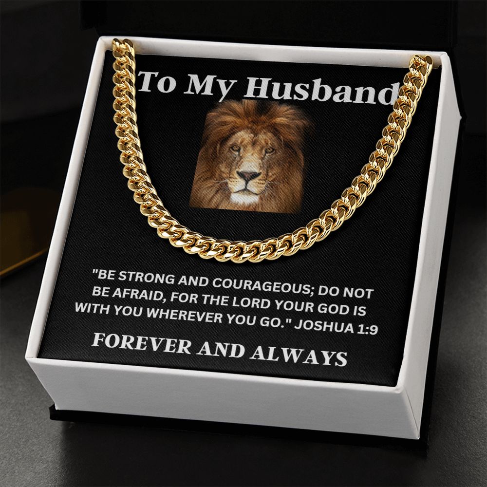 TO MY HUSBAND CUBAN CHAIN NECKLACE