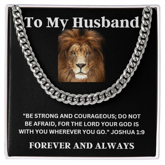 TO MY HUSBAND CUBAN CHAIN NECKLACE