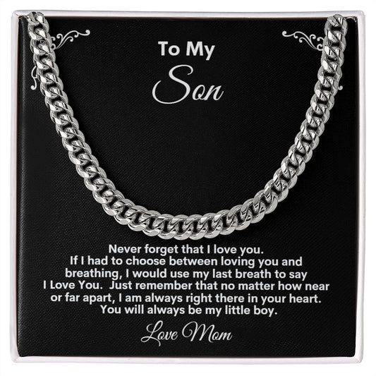 TOMY SON LOVE MOM CUBAN LINK CHAIN
