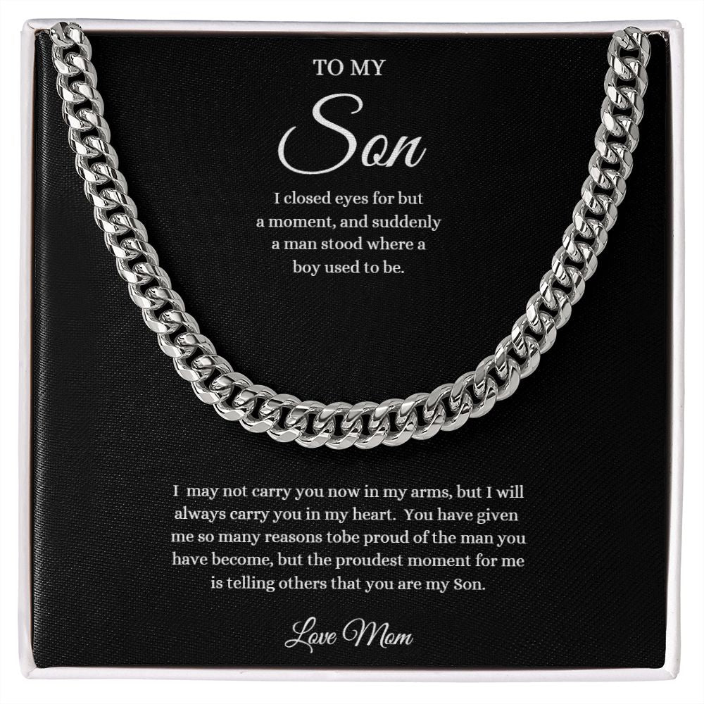 TO MY SON CUBAN CHAIN