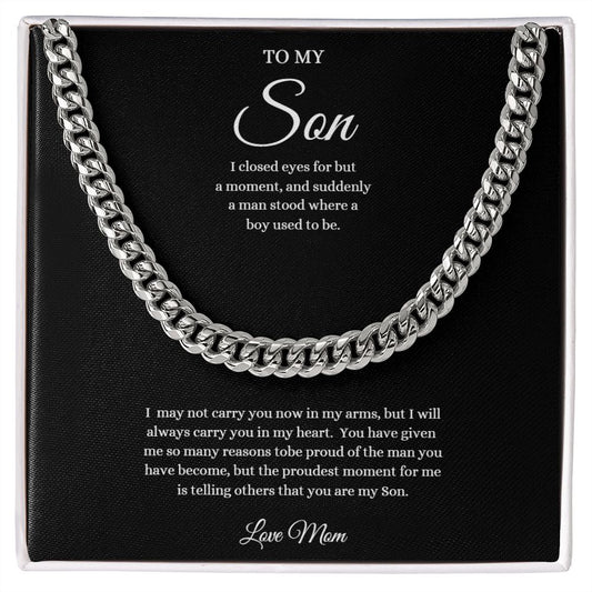 TO MY SON CUBAN CHAIN