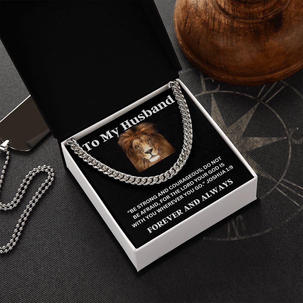 TO MY HUSBAND CUBAN CHAIN NECKLACE