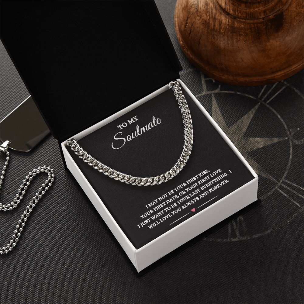 TO MY SOULMATE CUBAN CHAIN NECKLACE
