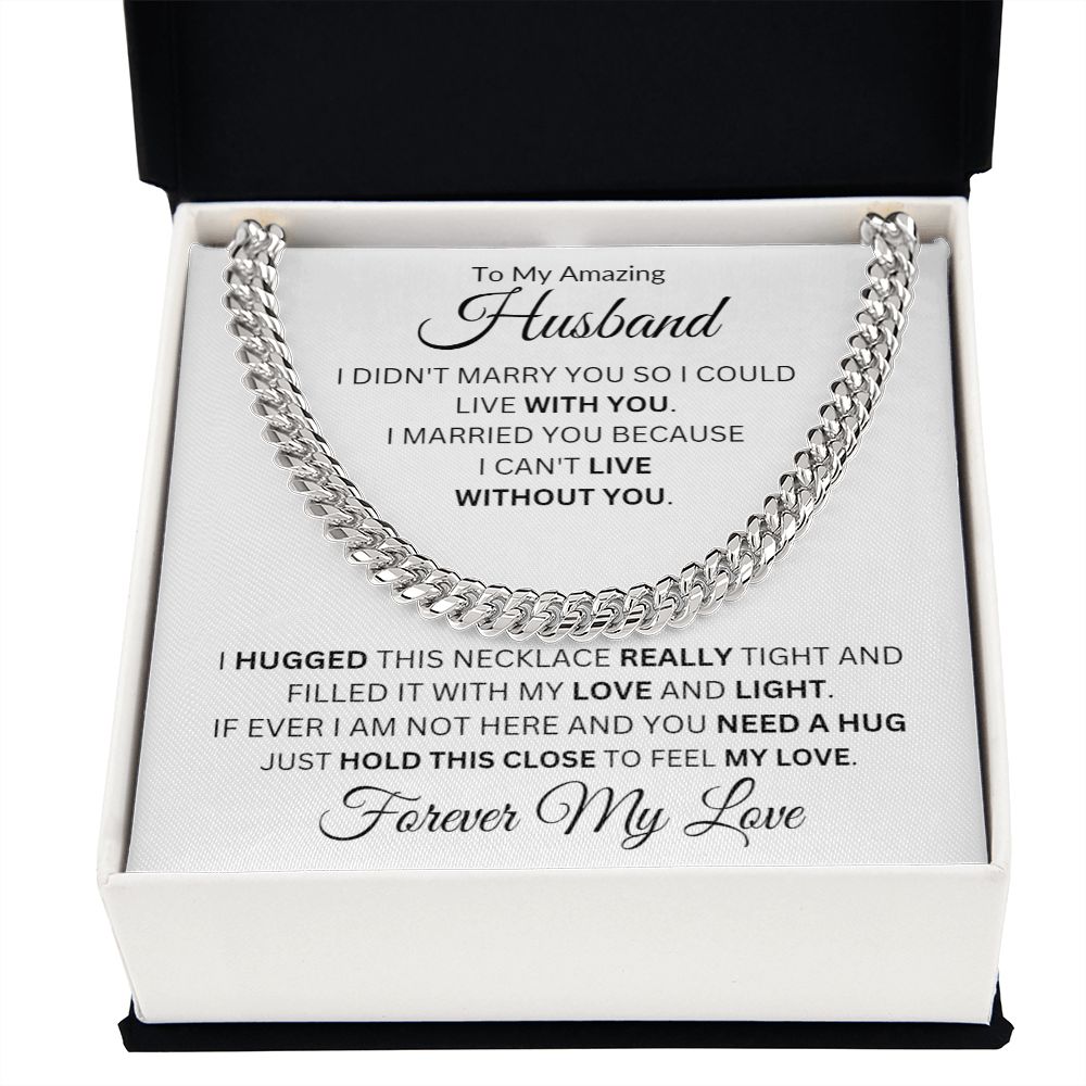 TO MY AMAZING HUSBAND CUBAN CHAIN NECKLACE