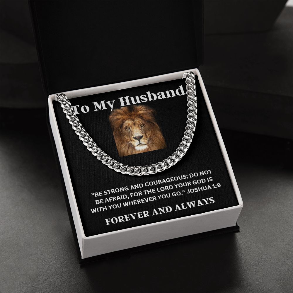 TO MY HUSBAND CUBAN CHAIN NECKLACE