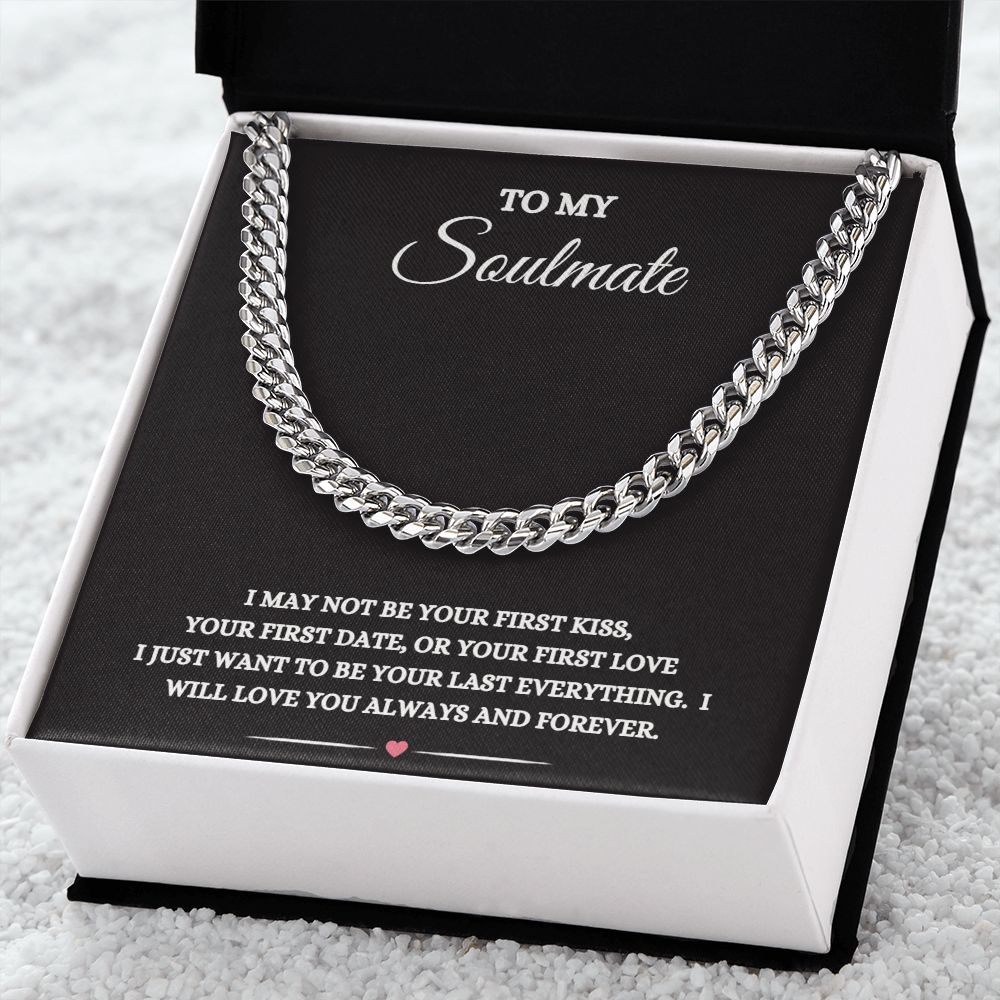 TO MY SOULMATE CUBAN CHAIN NECKLACE