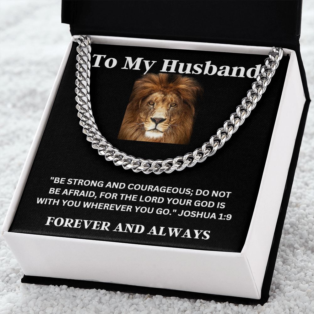 TO MY HUSBAND CUBAN CHAIN NECKLACE