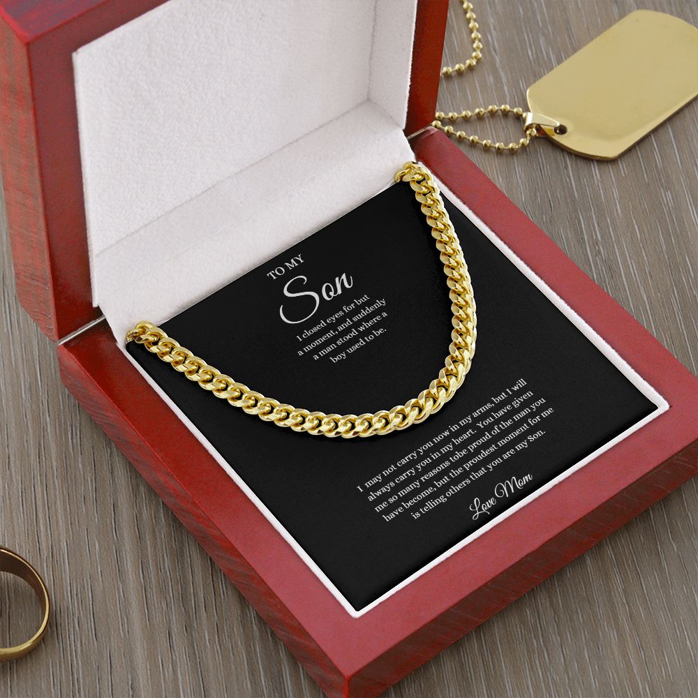 TO MY SON CUBAN CHAIN
