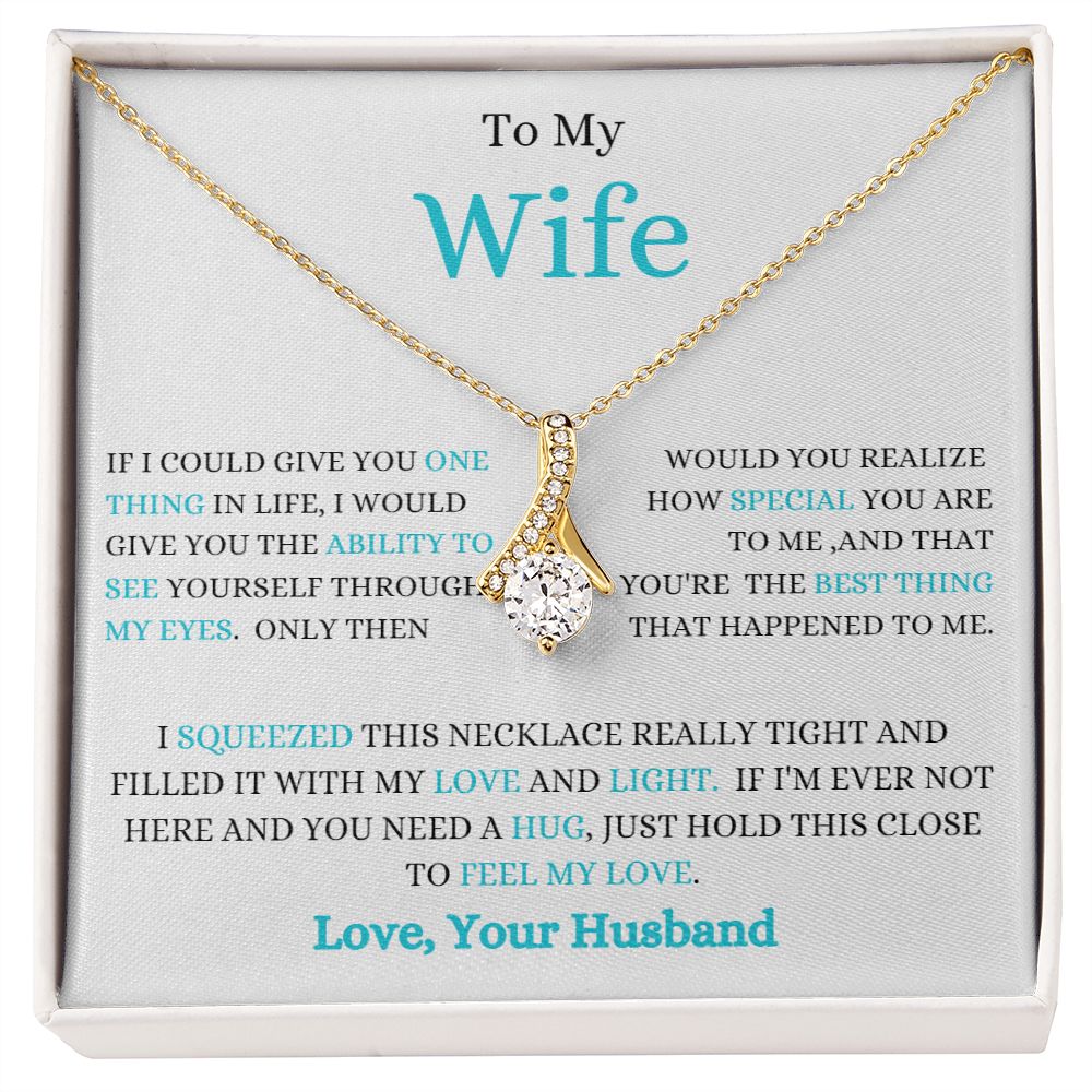 TO MY WIFE ALLURING BEAUTY NECKLACE