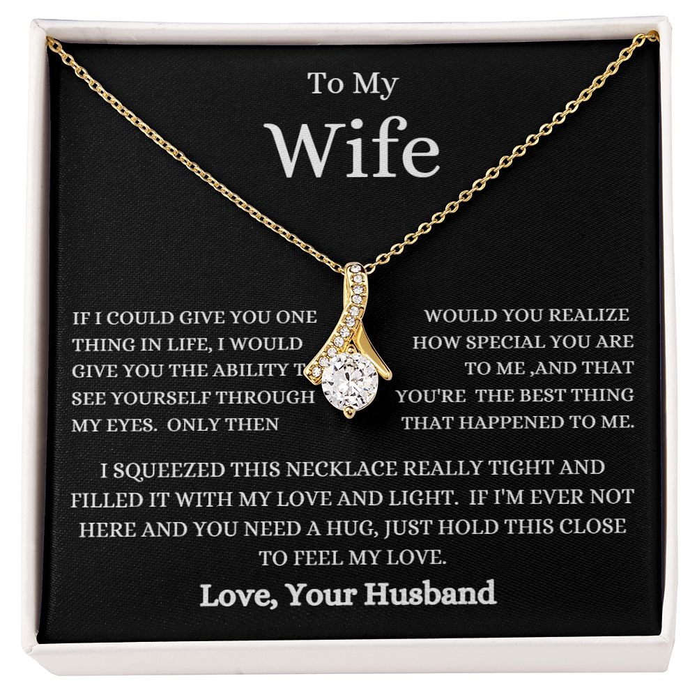 TO MY WIFE ALLURING BEAUTY NECKLACE