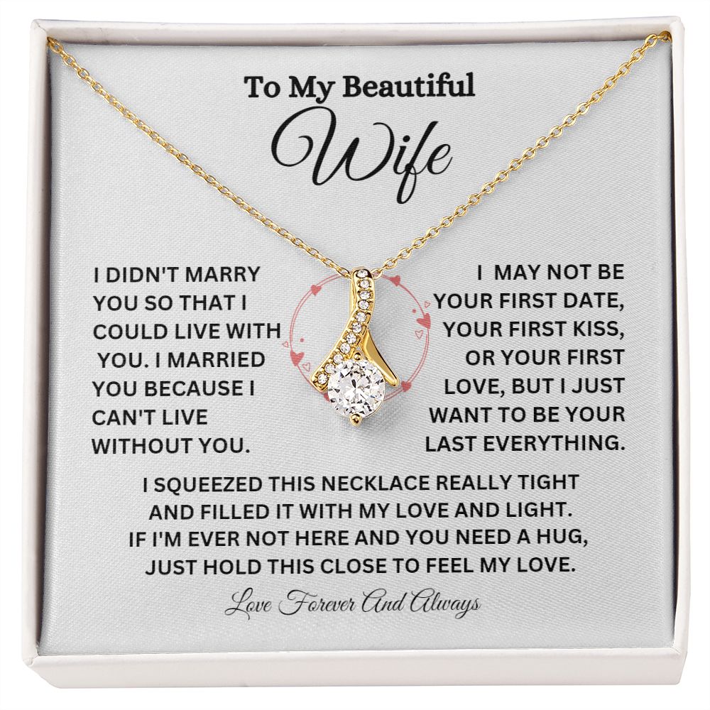TO MY BEAUTIFUL WIFE ALLURING BEAUTY NECKLACE