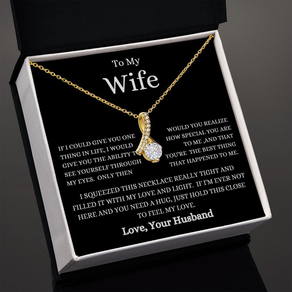 TO MY WIFE ALLURING BEAUTY NECKLACE