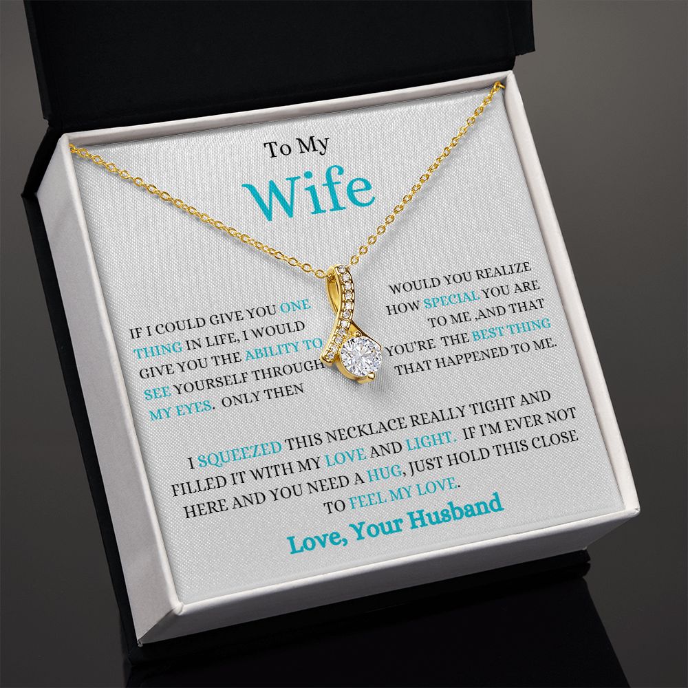 TO MY WIFE ALLURING BEAUTY NECKLACE