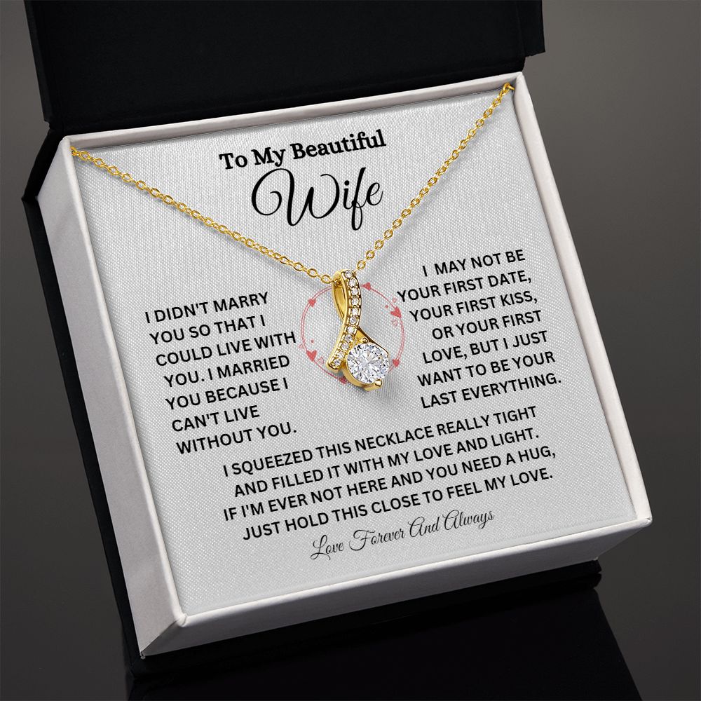TO MY BEAUTIFUL WIFE ALLURING BEAUTY NECKLACE