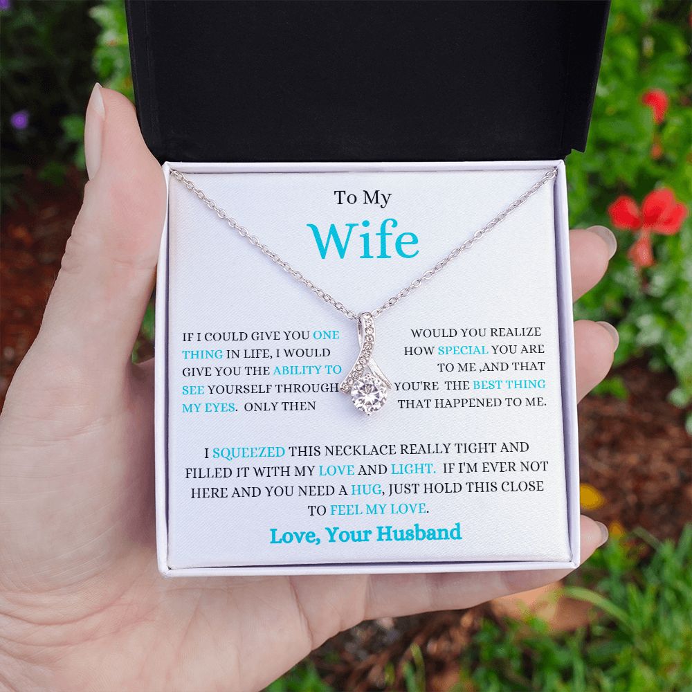 TO MY WIFE ALLURING BEAUTY NECKLACE