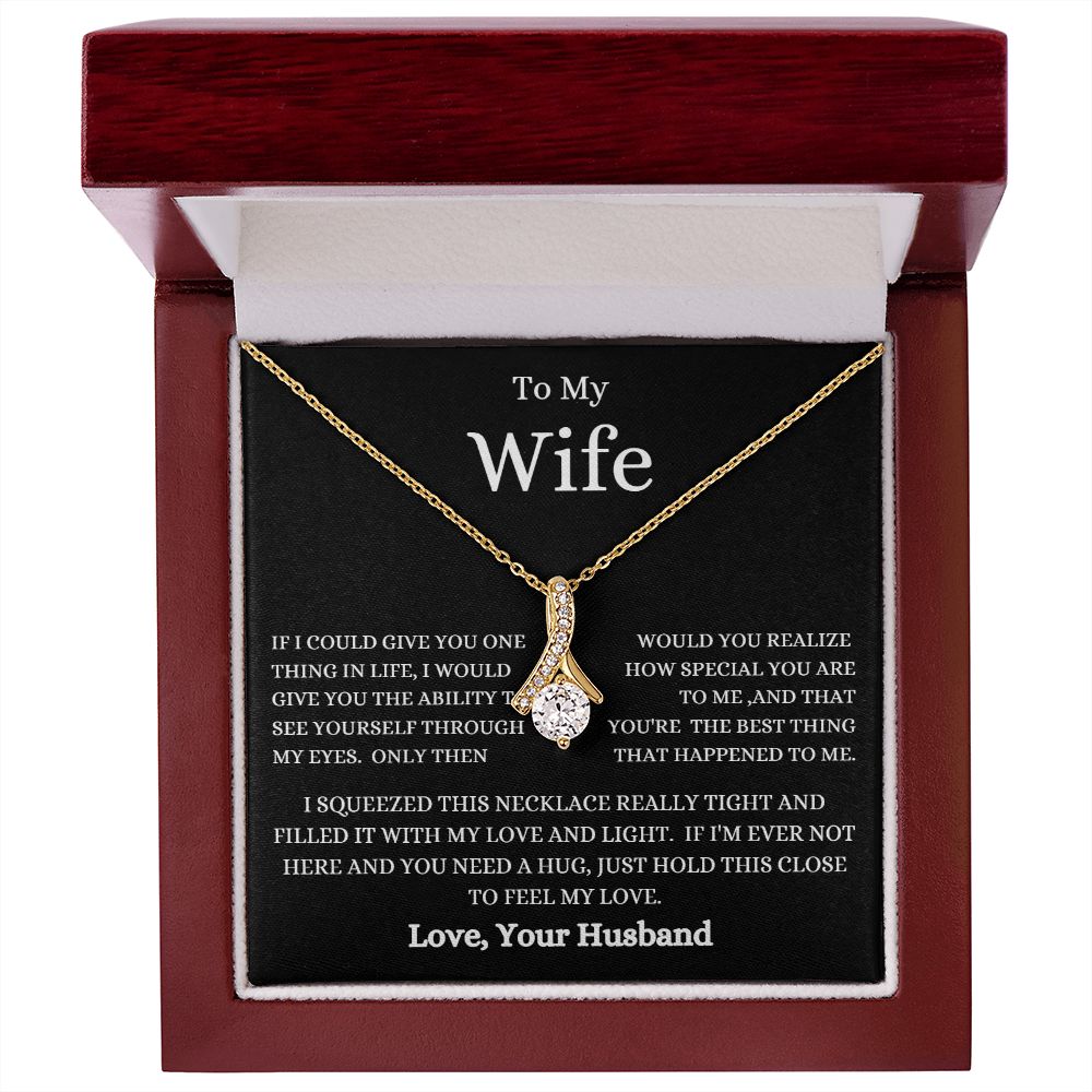 TO MY WIFE ALLURING BEAUTY NECKLACE