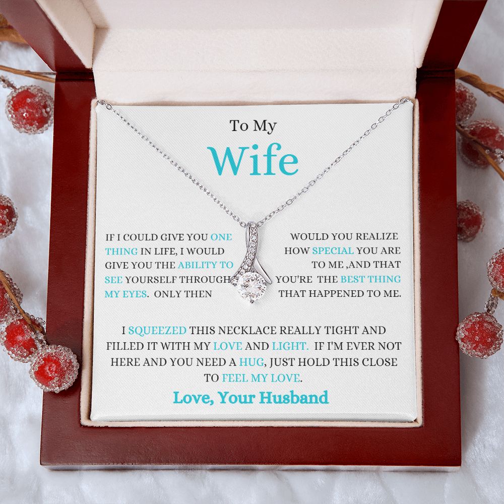 TO MY WIFE ALLURING BEAUTY NECKLACE
