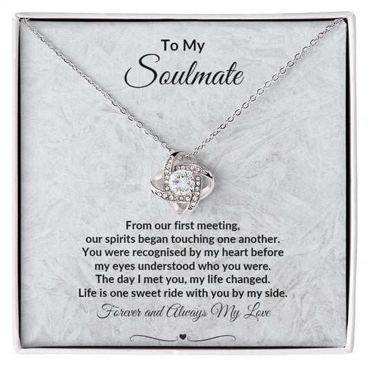 TO MY SOULMATE LOVE KNOT NECKLACE