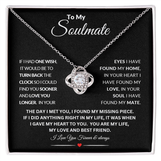 TO MY SOULMATE LOVE KNOT NECKLACE