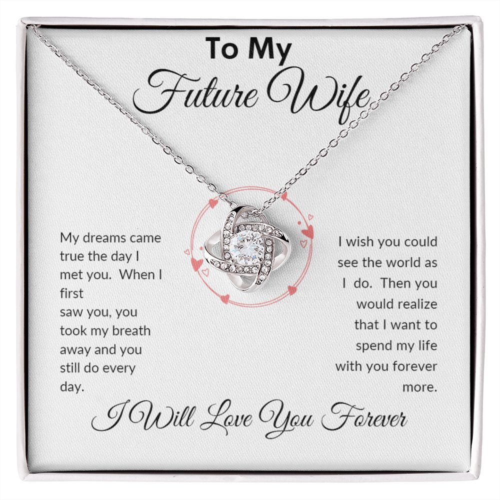 To My Future Wife Love Knot Necklace
