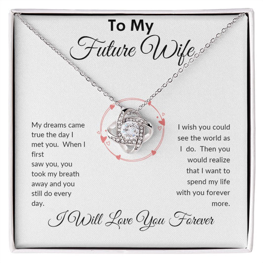 To My Future Wife Love Knot Necklace