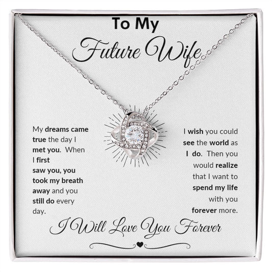 TO MY FUTURE WIFE LOVE KNOT NECKLACE