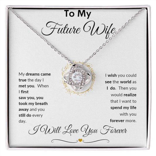 TO MY FUTURE WIFE LOVE KNOT NECKLACE