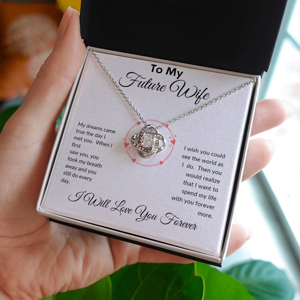 To My Future Wife Love Knot Necklace
