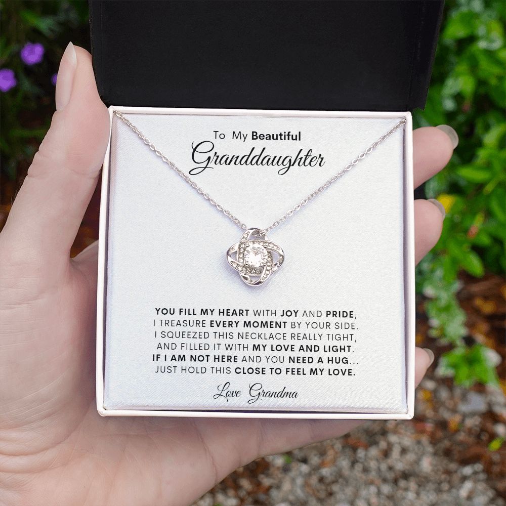 tO MY BEAUTIFUL GRANDDAUGHTER LOVE KNOT NECKLACE