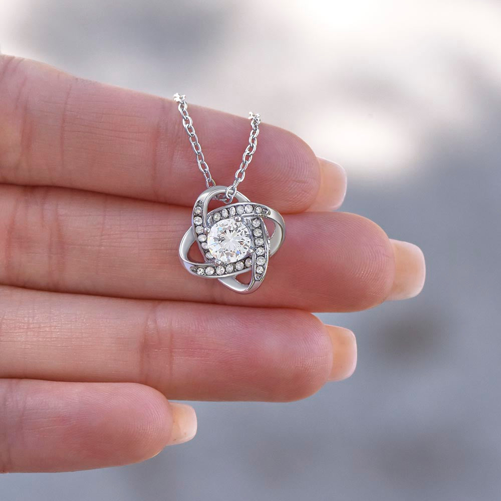 To My Gorgeous Wife Love Knot Necklace