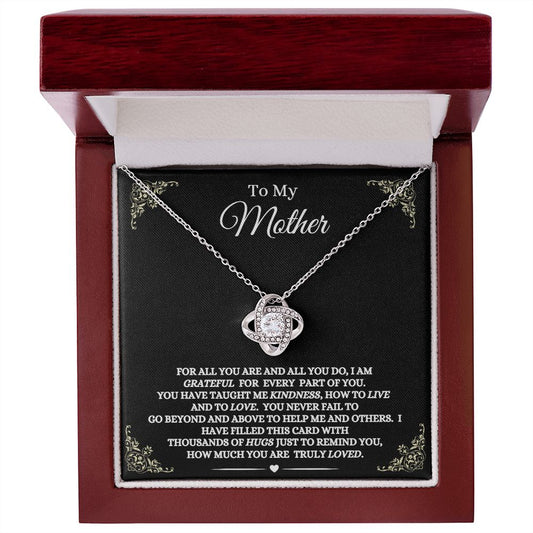 TO MY MOTHER LOVE KNOT NECKLACE