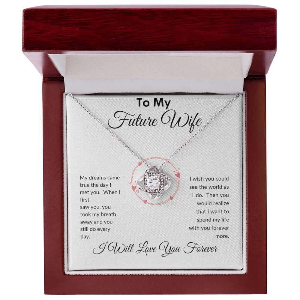 To My Future Wife Love Knot Necklace