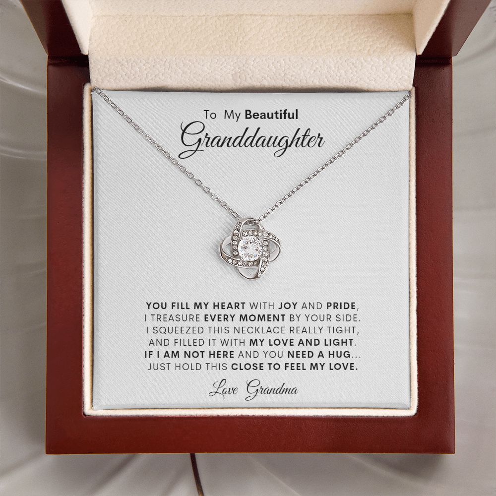 tO MY BEAUTIFUL GRANDDAUGHTER LOVE KNOT NECKLACE