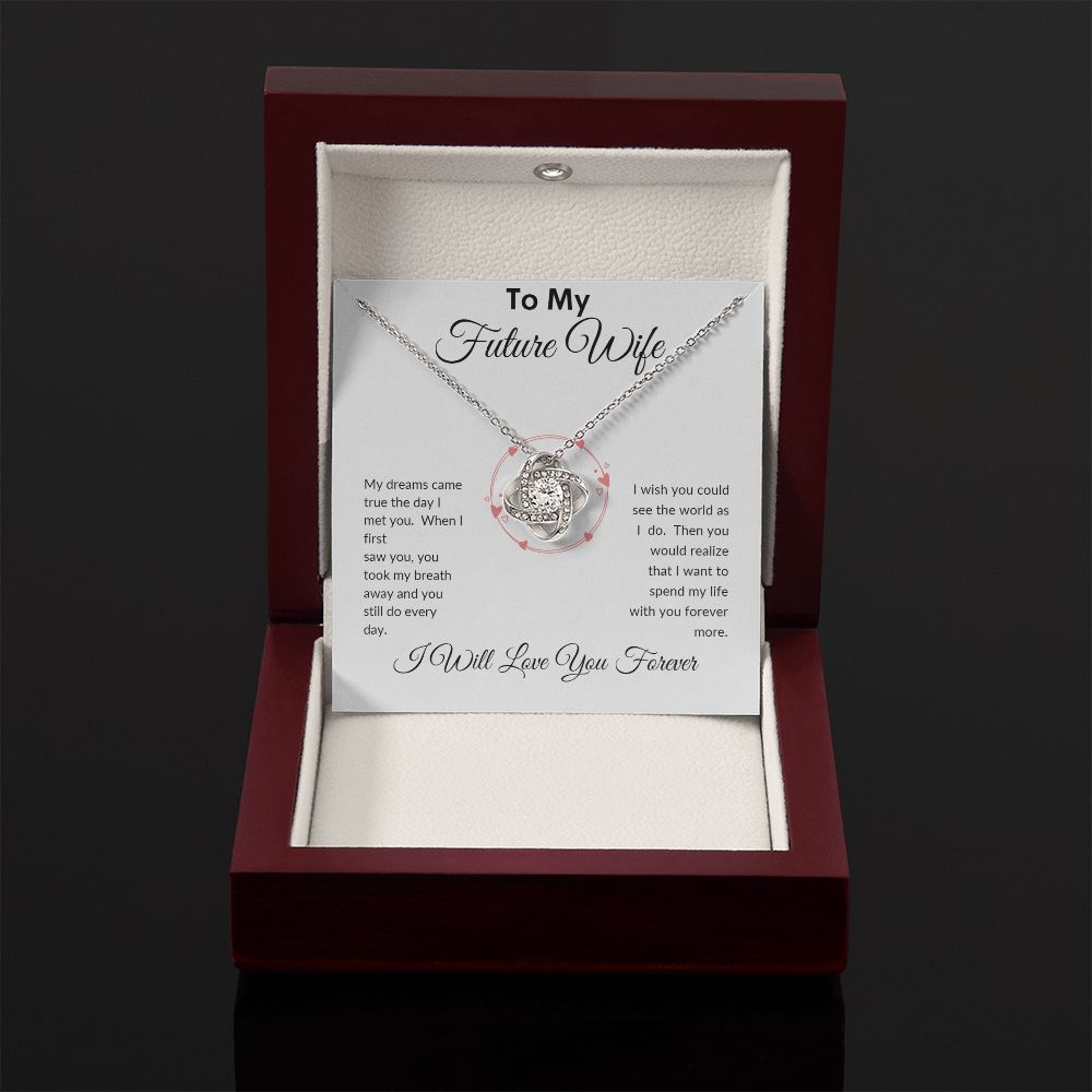 To My Future Wife Love Knot Necklace