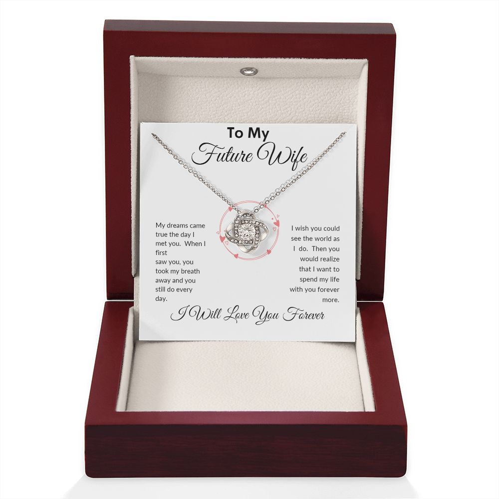 To My Future Wife Love Knot Necklace