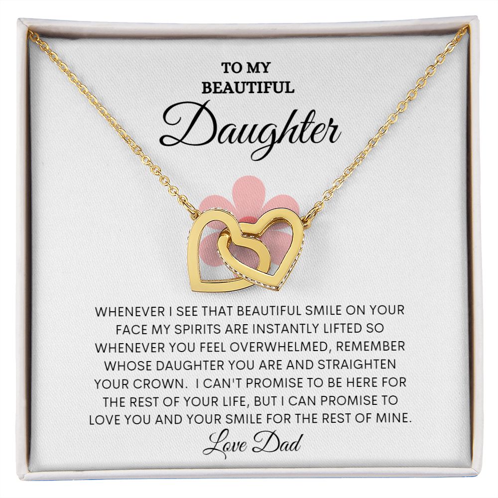 TO MY BEAUTIFUL DAUGHTER INTERLOCKING NECKLACE