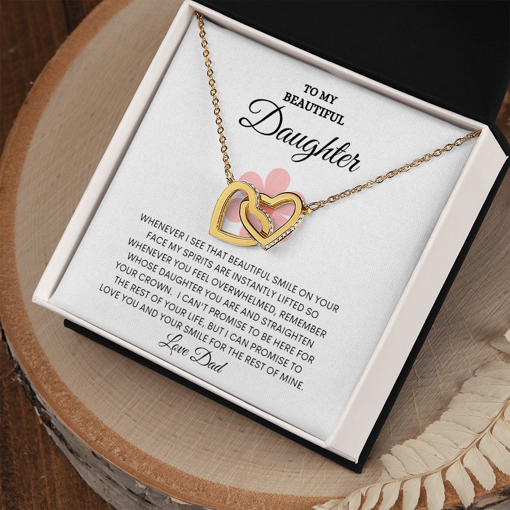 TO MY BEAUTIFUL DAUGHTER INTERLOCKING NECKLACE