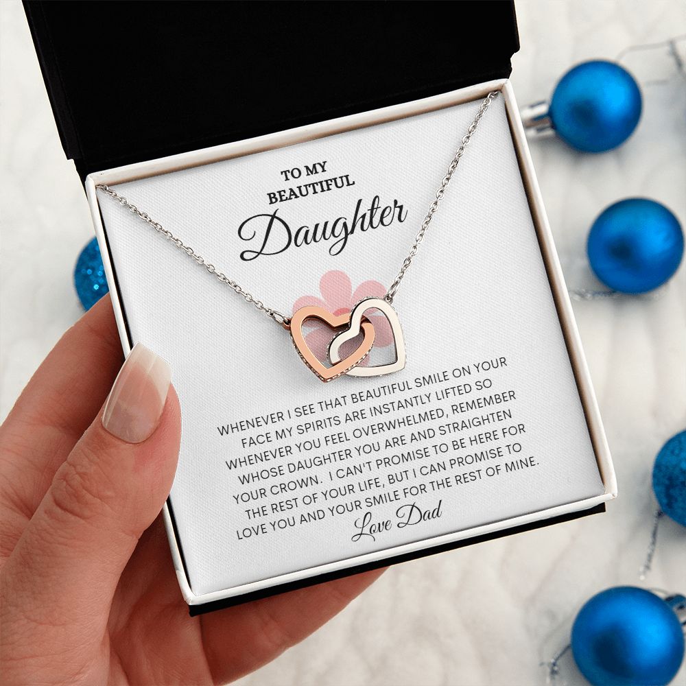 TO MY BEAUTIFUL DAUGHTER INTERLOCKING NECKLACE