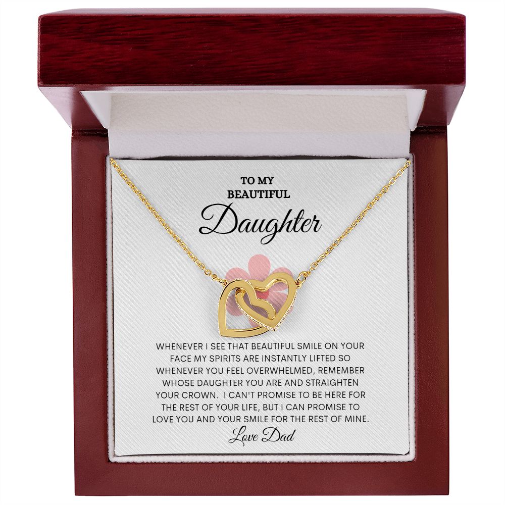 TO MY BEAUTIFUL DAUGHTER INTERLOCKING NECKLACE
